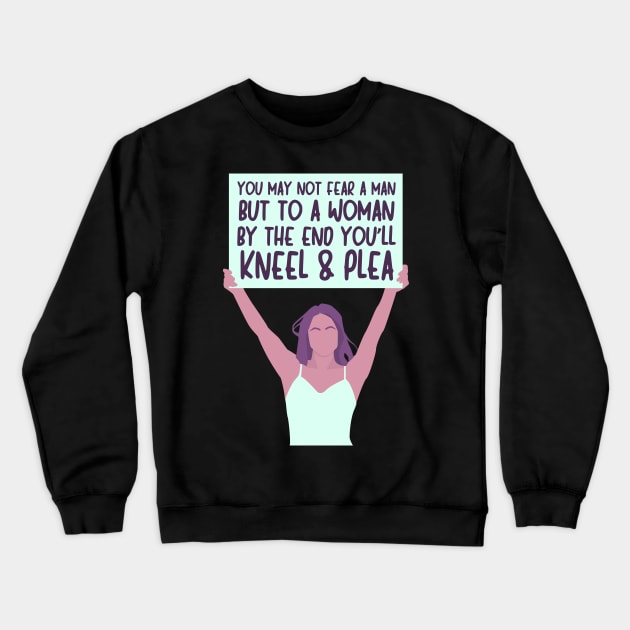 Women's Empowerment Protest Design Crewneck Sweatshirt by FairyNerdy